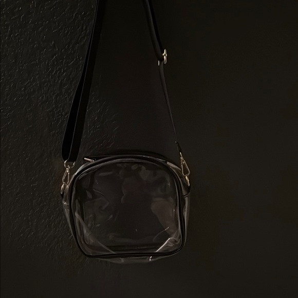 Clear Crossbody Bag with Black Strap - Picture 3 of 3